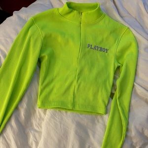 S/XS playboy x misguided long sleeve crop top